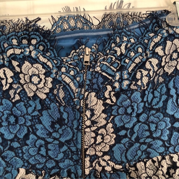 NBD Revolve Daimilee Strapless Blue Lace Dress - Picture 14 of 14